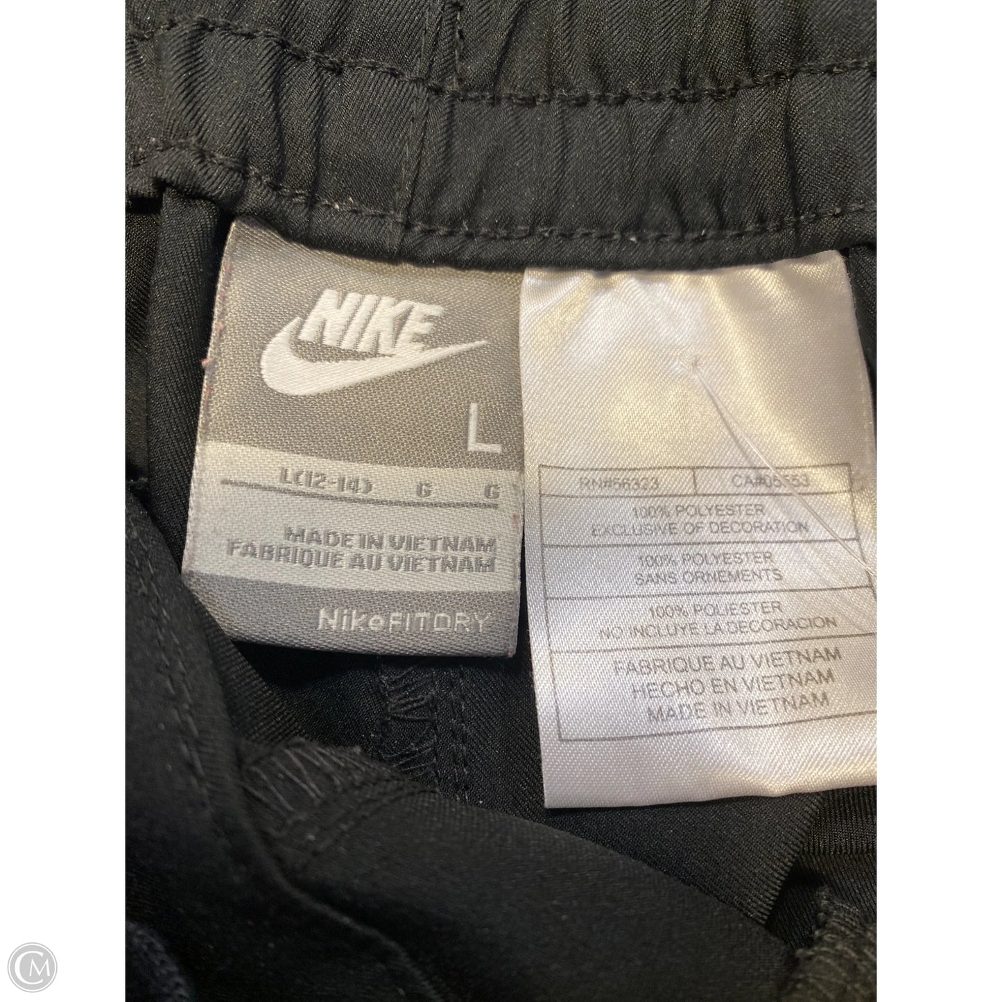 Athletic Pants 2pc By Nike In Black & Pink, Size: L