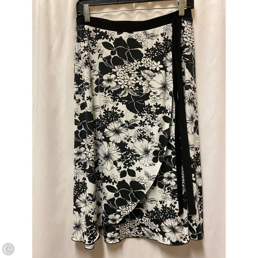 Skirt Mini & Short By Susan Lawrence In Black & White, Size: S