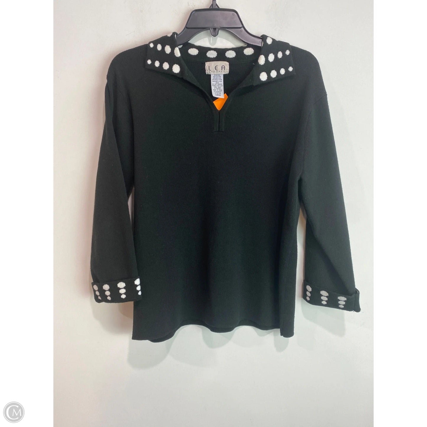 Sweater By Clothes Mentor In Black, Size: L
