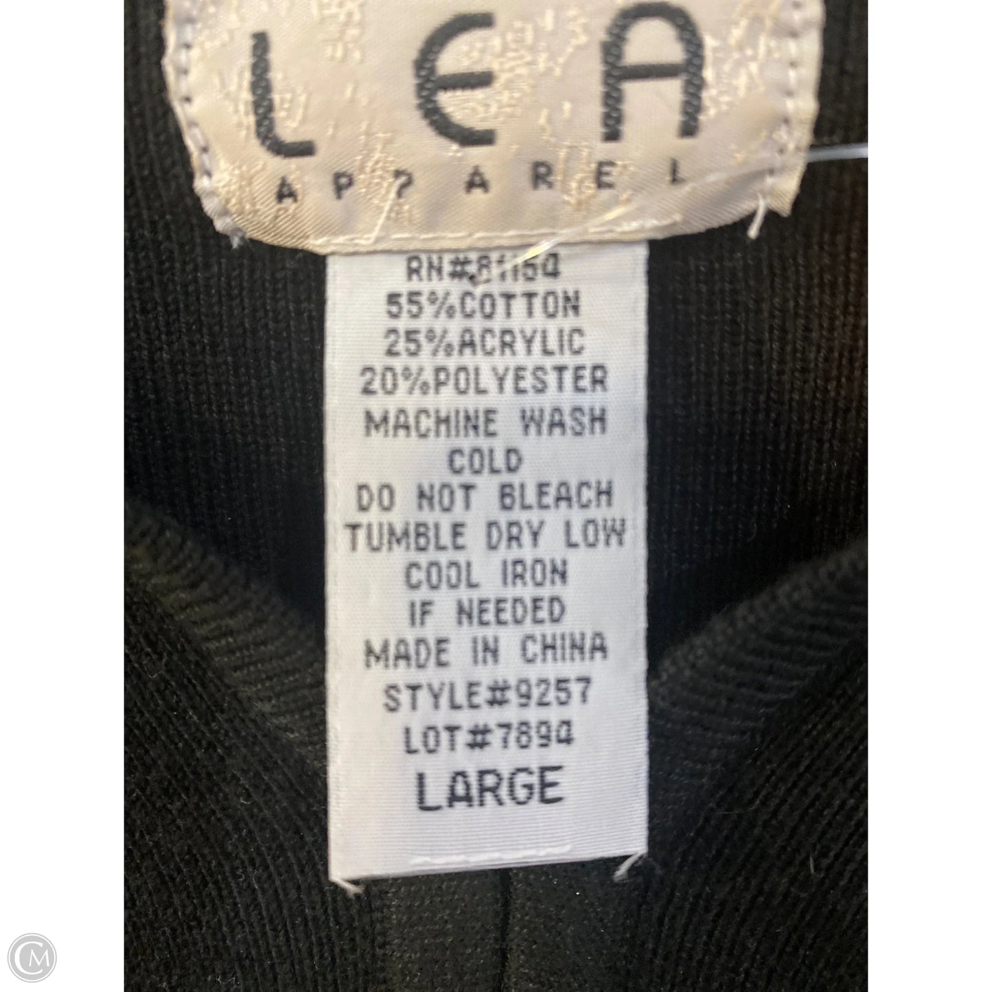 Sweater By Clothes Mentor In Black, Size: L