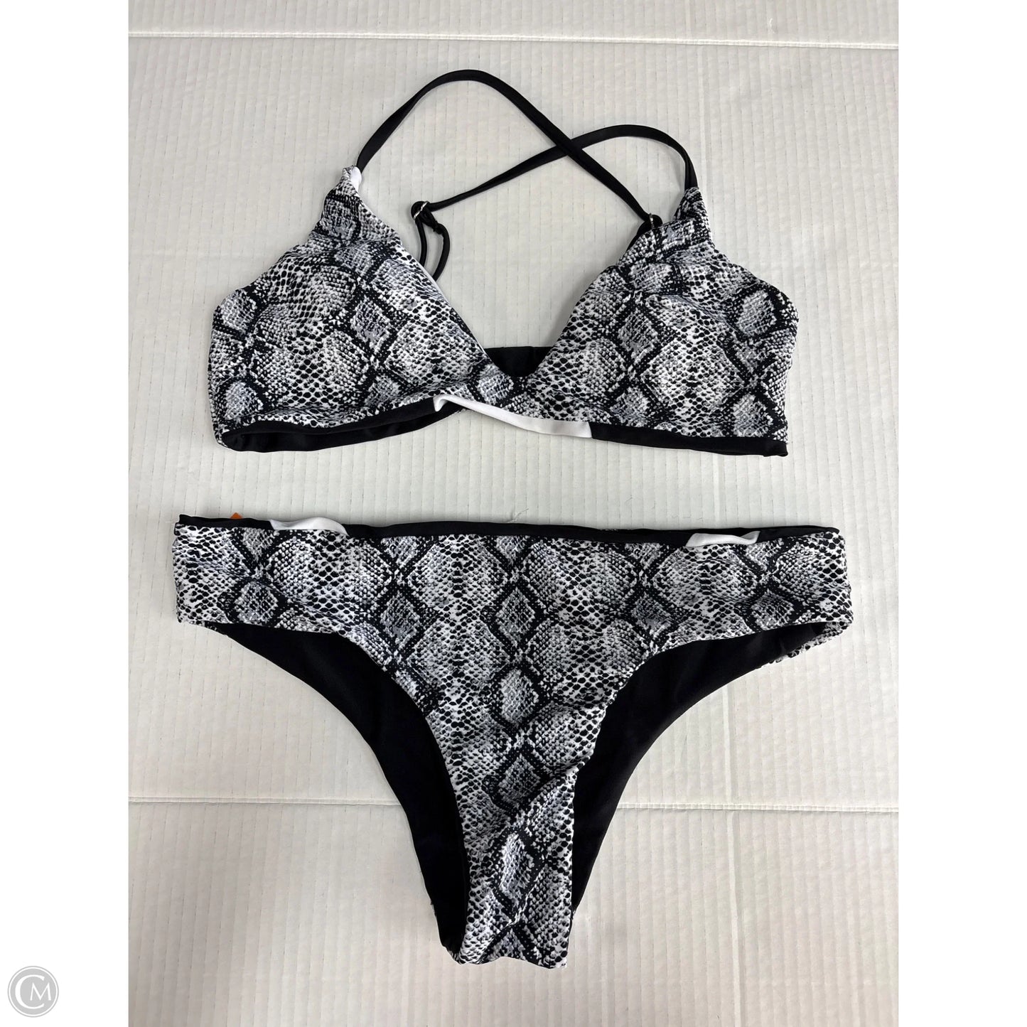 Swimsuit 2pc By Clothes Mentor In Black & White, Size: Xs