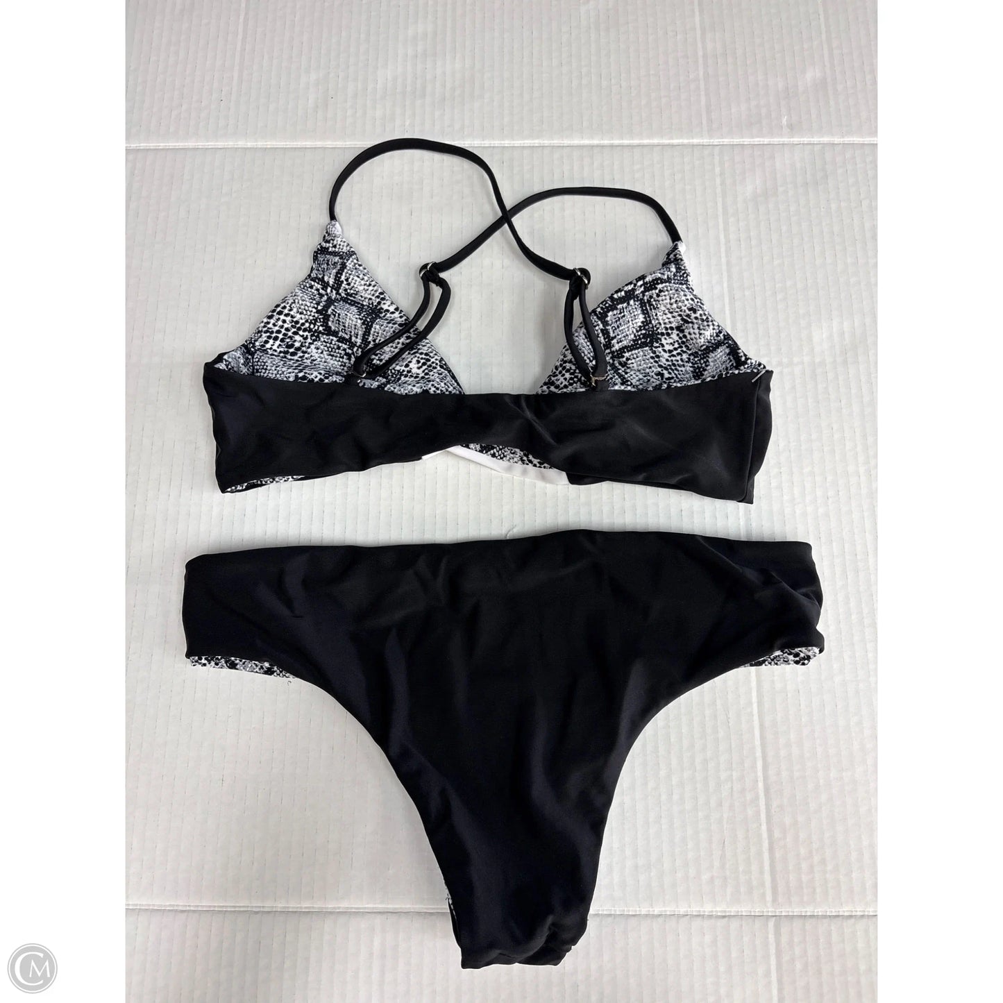 Swimsuit 2pc By Clothes Mentor In Black & White, Size: Xs