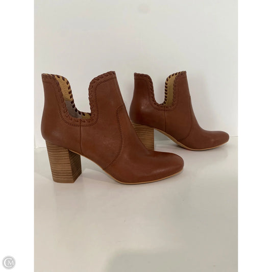 Boots Ankle Heels By Lucky Brand In Brown, Size: 9