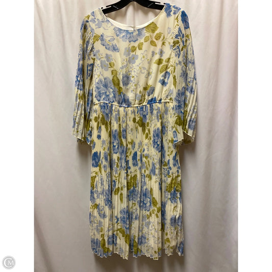 Dress Casual Midi By Clothes Mentor In Cream, Size: M