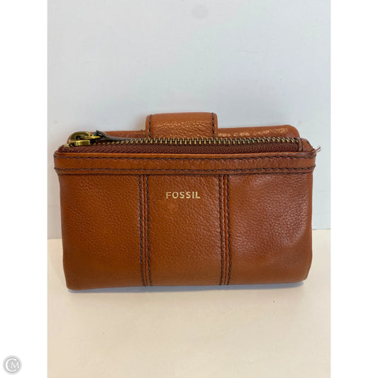 Wallet Leather By Fossil, Size: Medium