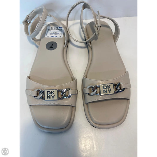 Sandals Flats By Dkny In Grey, Size: 7