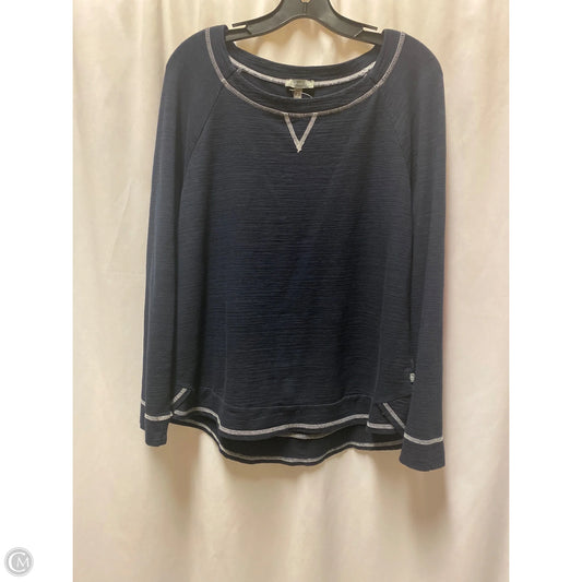 Top Long Sleeve By Talbots In Navy, Size: L