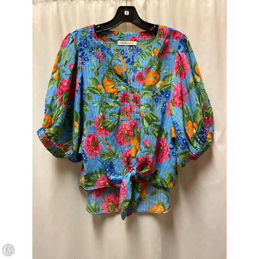 Top Short Sleeve By Rose And Olive In Blue, Size: M