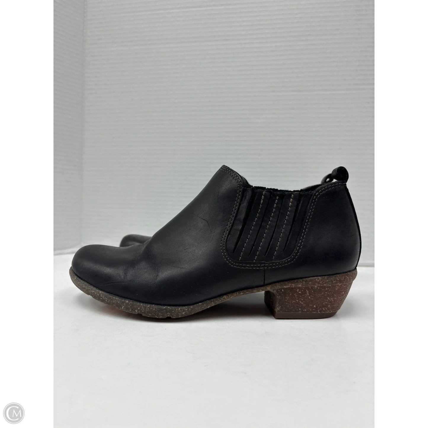 Boots Ankle Heels By Clarks In Black, Size: 7