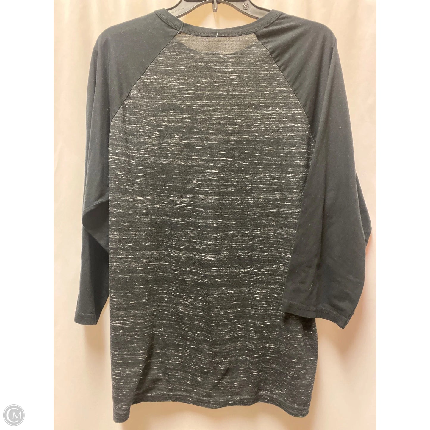 Top Long Sleeve By Bella + Canvas In Black, Size: Xl