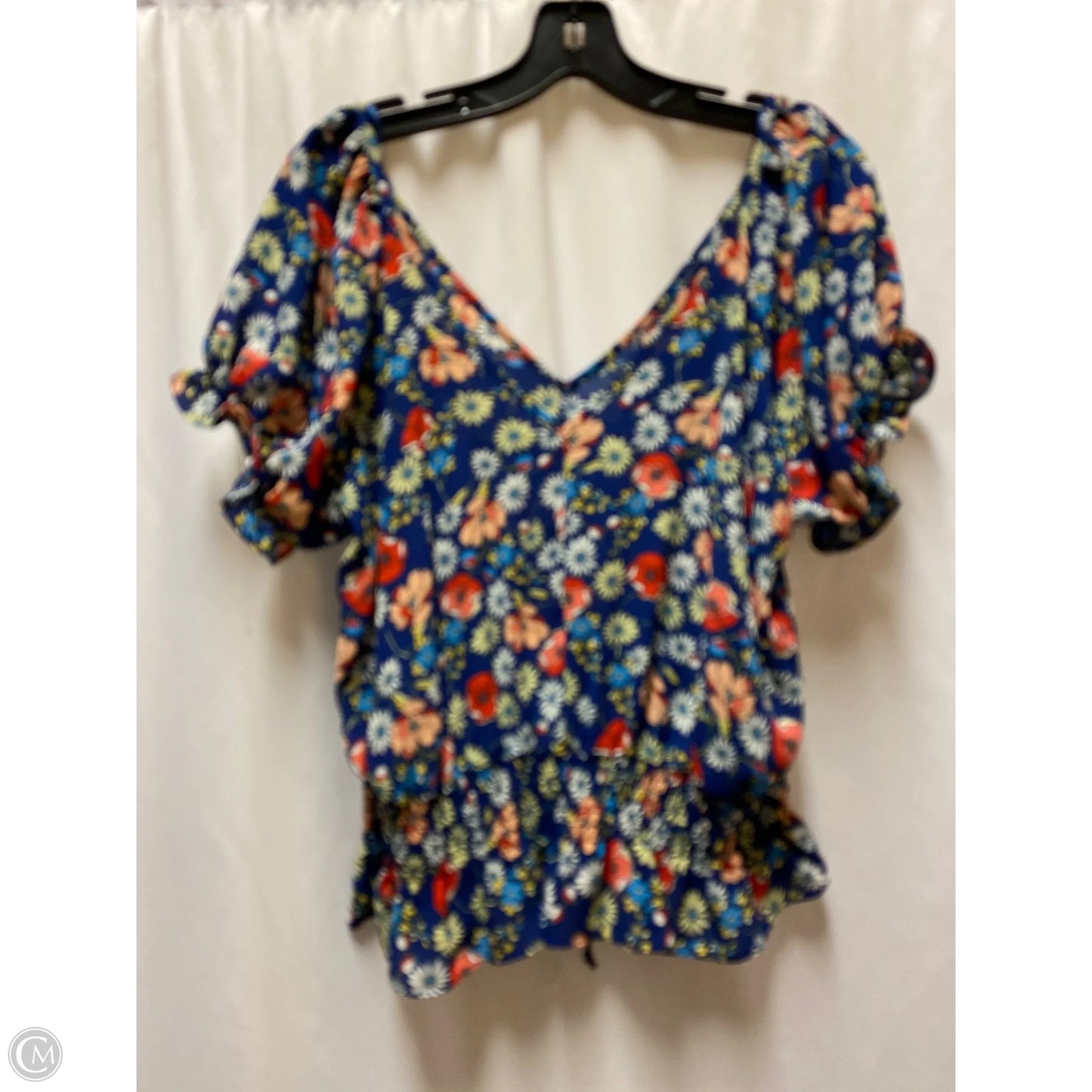 Top Short Sleeve By Sienna Sky In Blue, Size: L