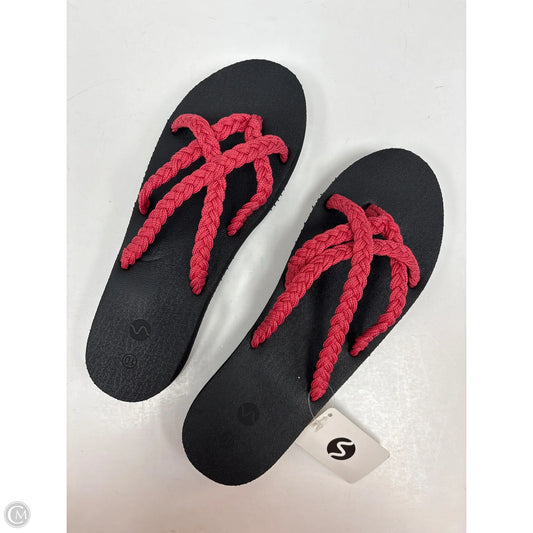 Sandals Flip Flops By Clothes Mentor In Red, Size: 10