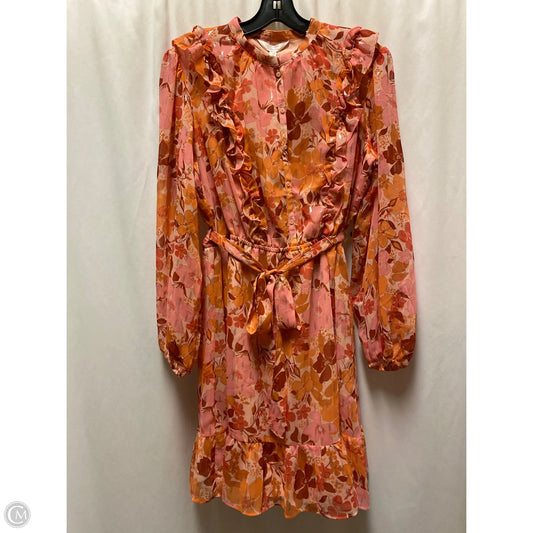 Dress Casual Midi By Lc Lauren Conrad In Peach, Size: L