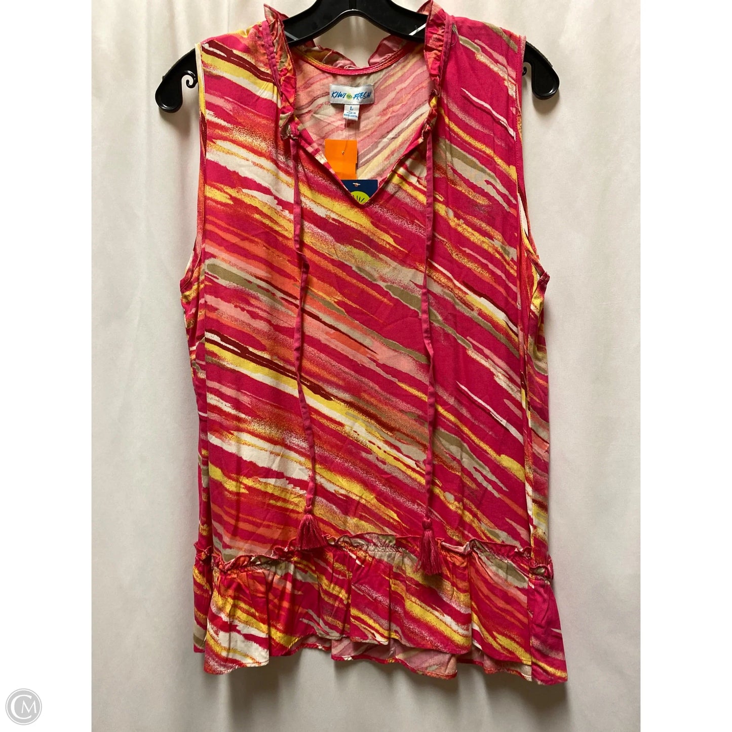 Top Sleeveless By Clothes Mentor In Pink, Size: L