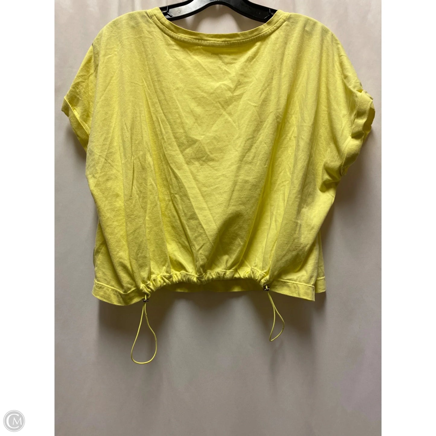 Top Short Sleeve By Calvin Klein In Yellow, Size: L