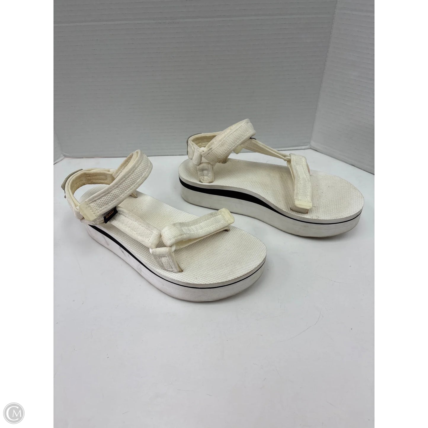 Sandals Heels Platform By Teva In White, Size: 9