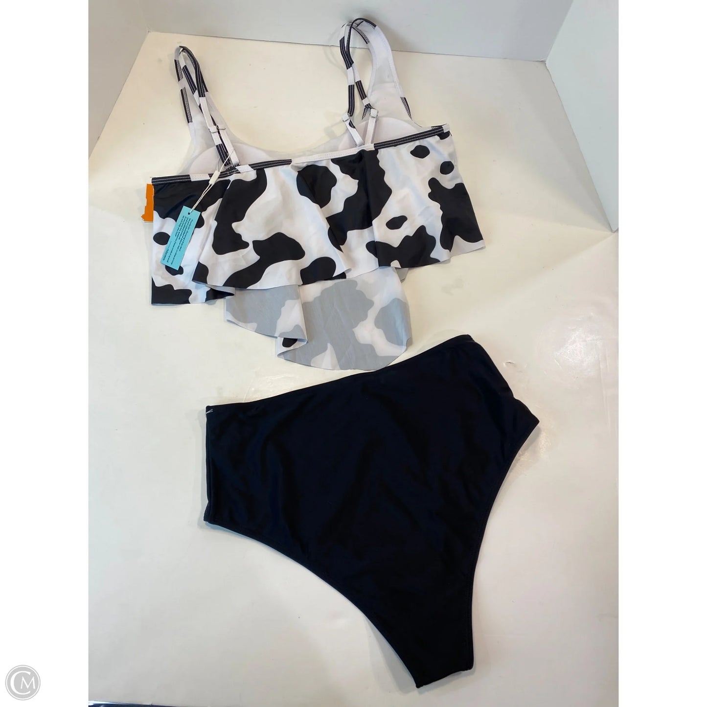 Swimsuit 2pc By Clothes Mentor In Black & White, Size: L
