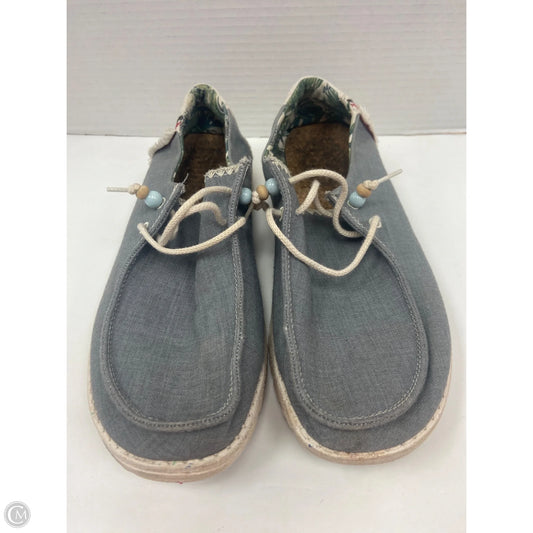 Shoes Flats By Hey Dude In Grey, Size: 11