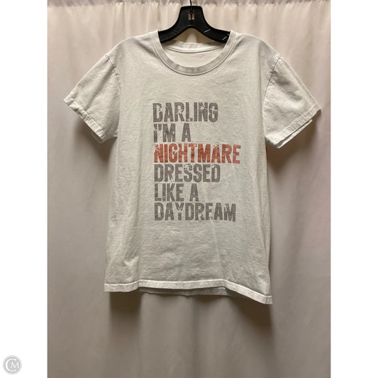 Top Short Sleeve By Clothes Mentor In White, Size: S