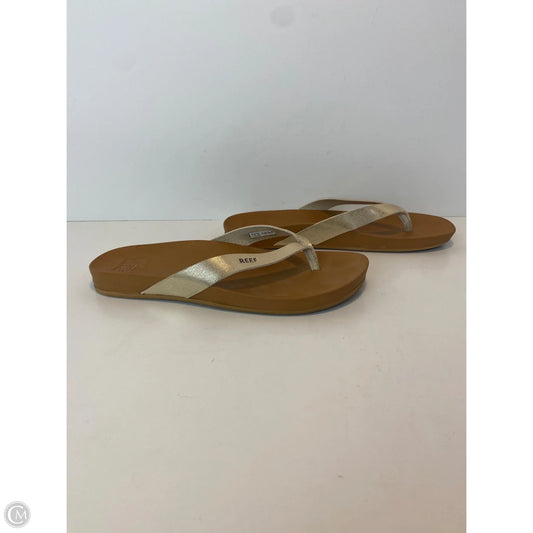 Sandals Flip Flops By Reef In Gold, Size: 7