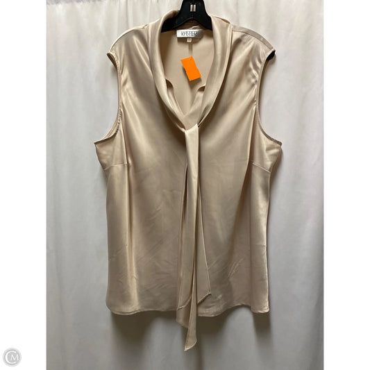 Top Sleeveless By Kasper In Tan, Size: 3x