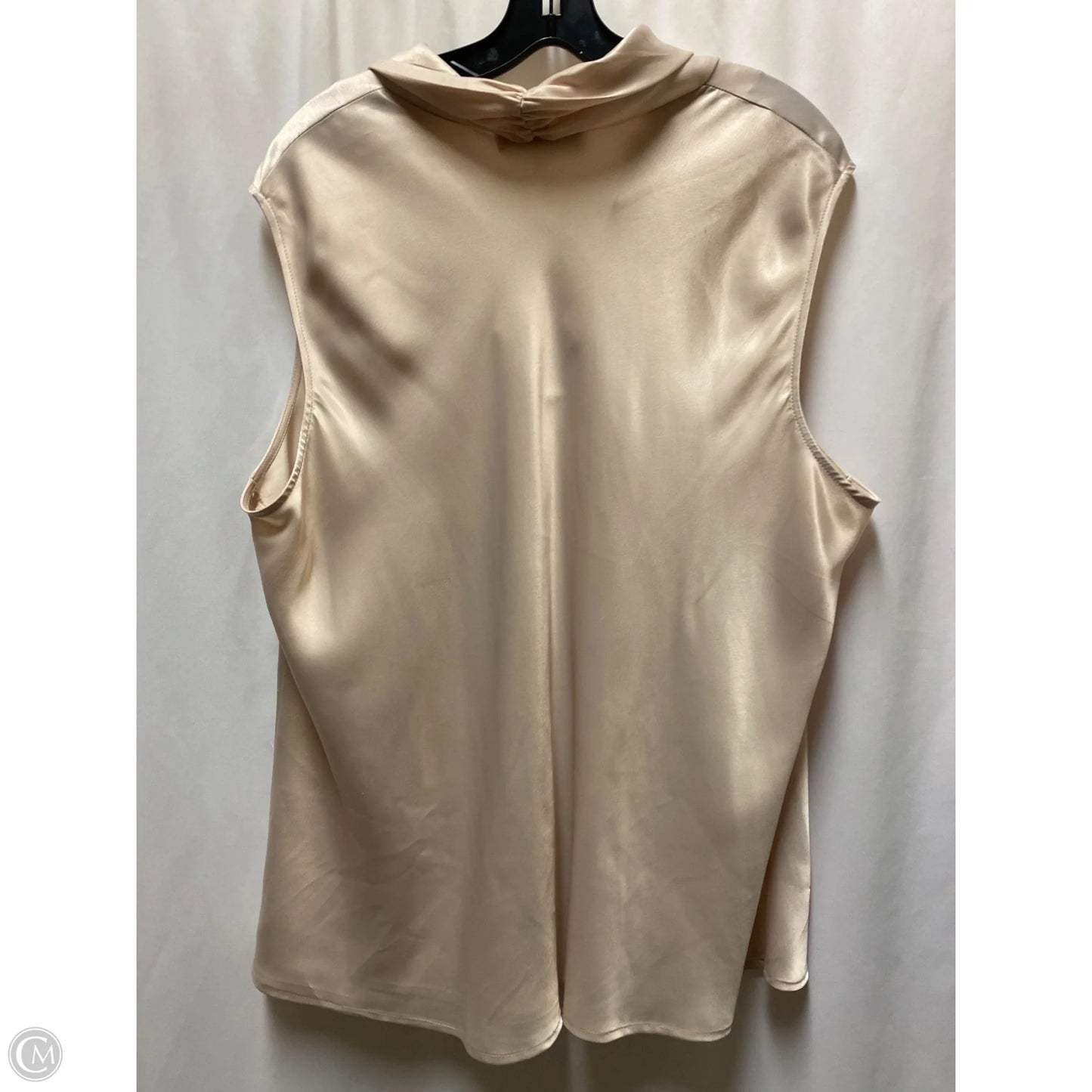Top Sleeveless By Kasper In Tan, Size: 3x