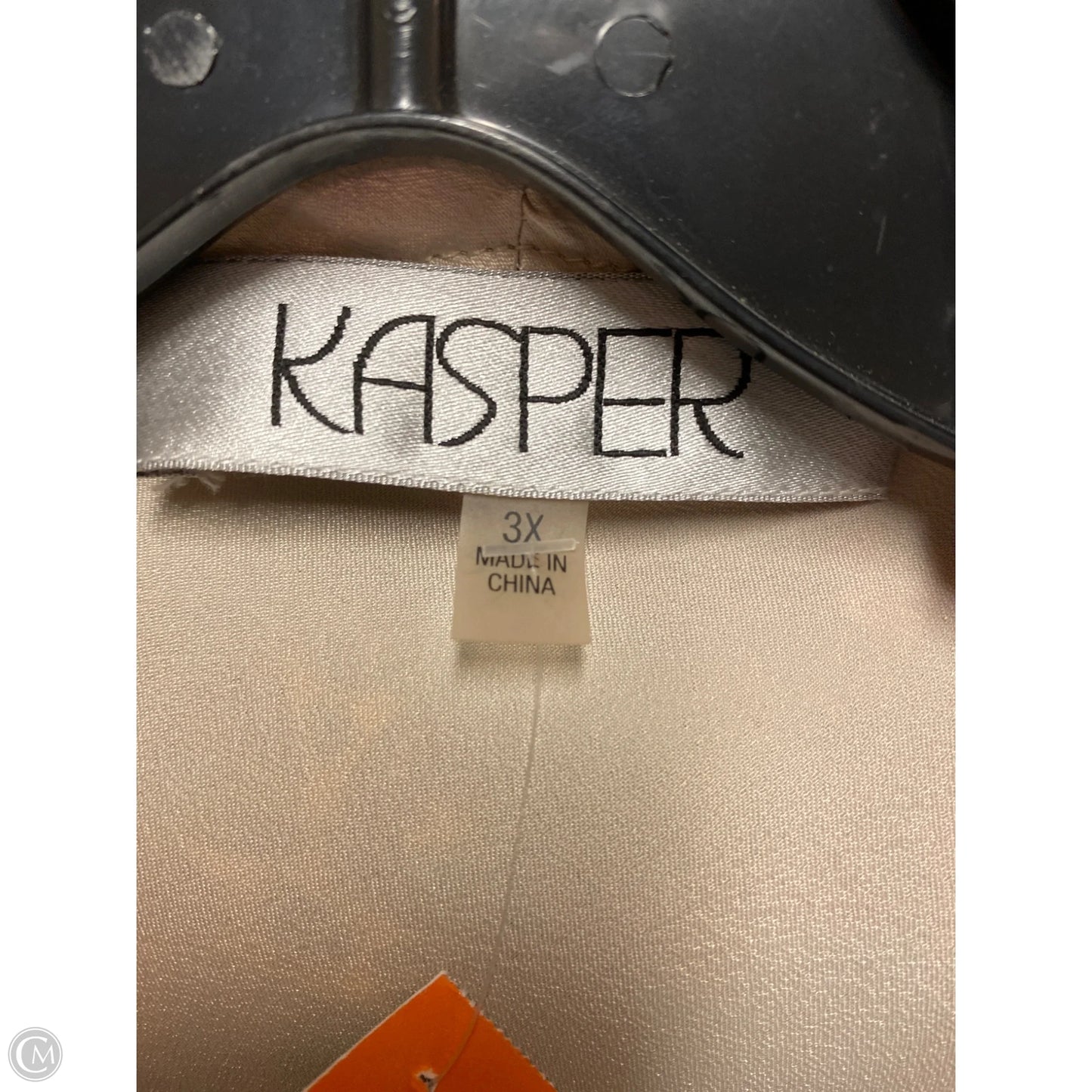 Top Sleeveless By Kasper In Tan, Size: 3x