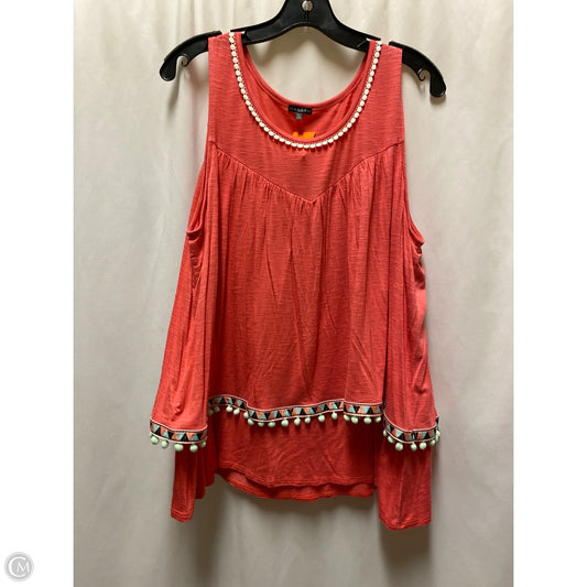 Top Sleeveless By Hannah In Pink, Size: L