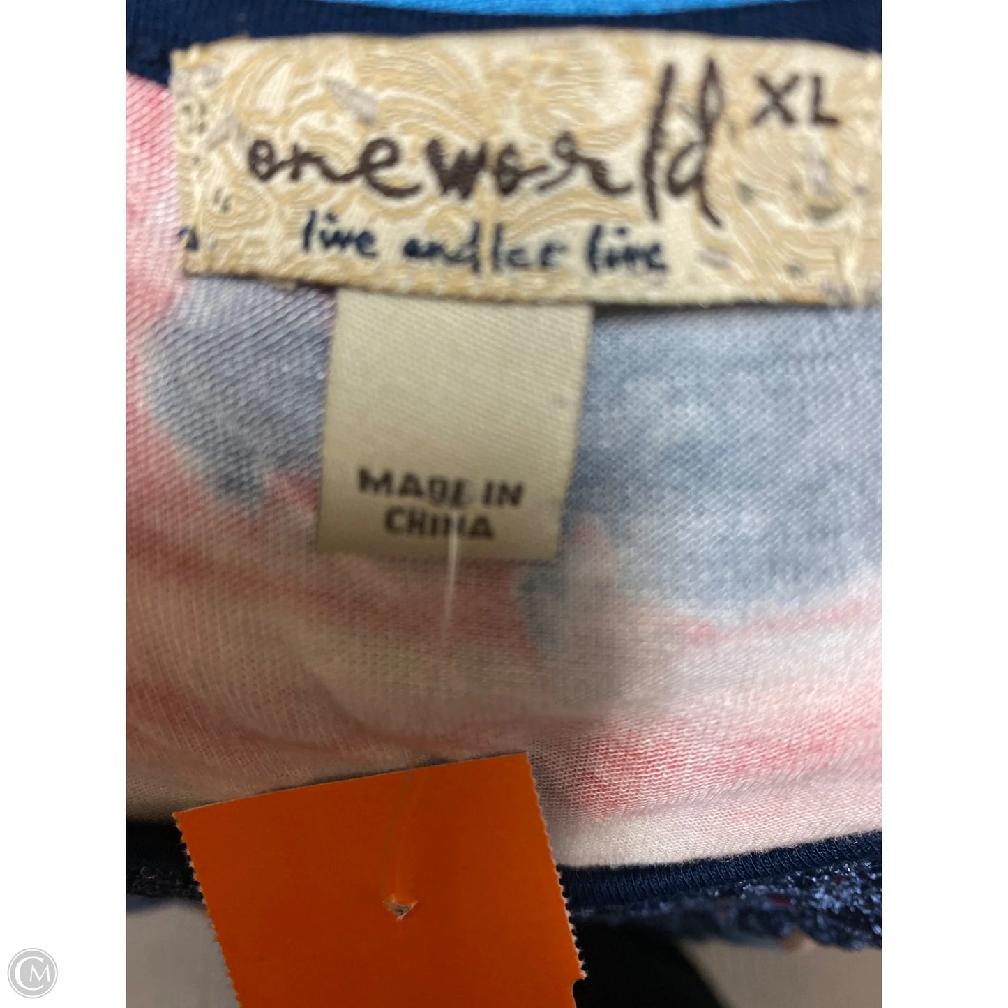 Tank Top By One World In Red & White, Size: Xl
