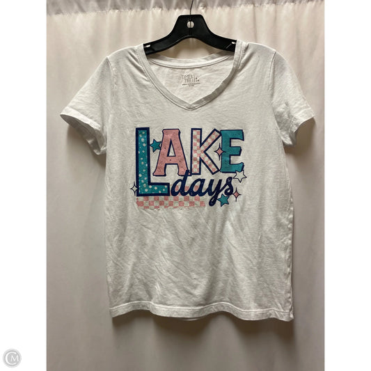 Top Short Sleeve By Time And Tru In White, Size: S