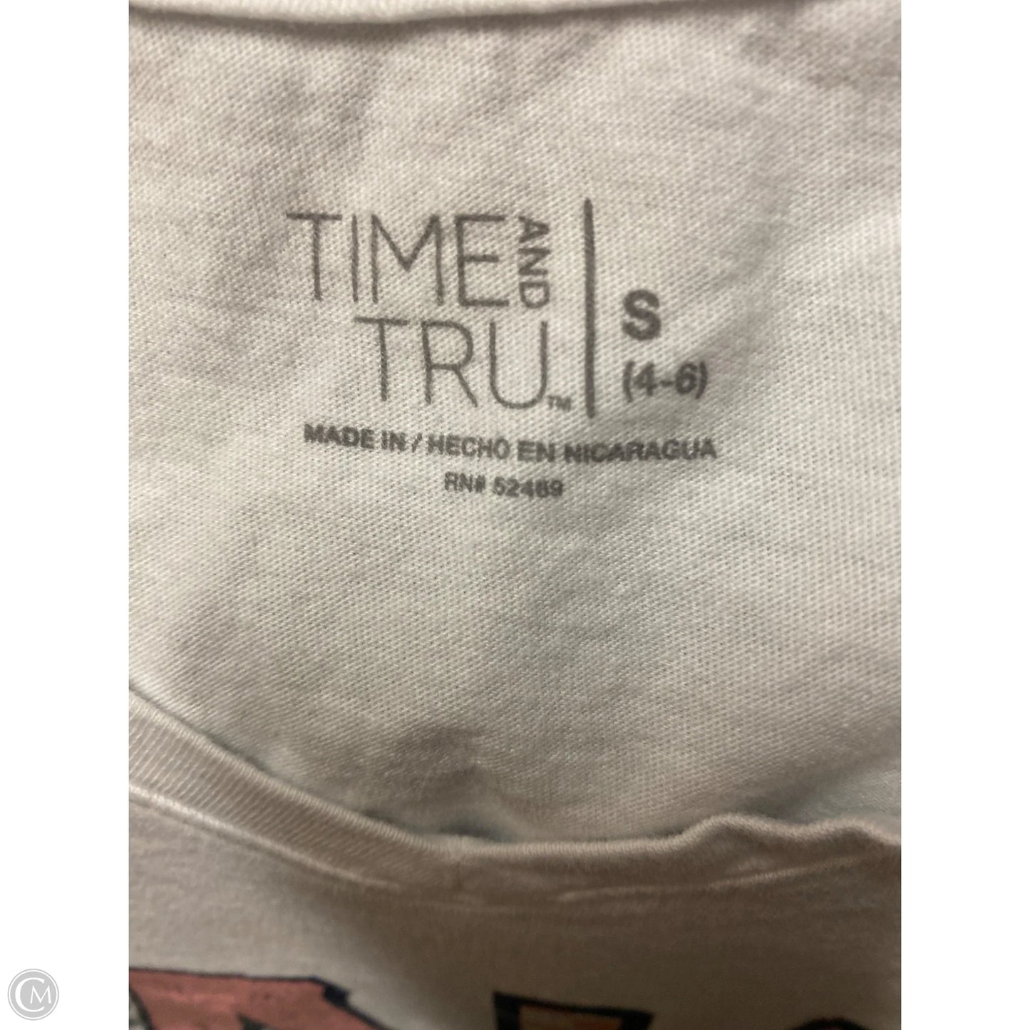 Top Short Sleeve By Time And Tru In White, Size: S