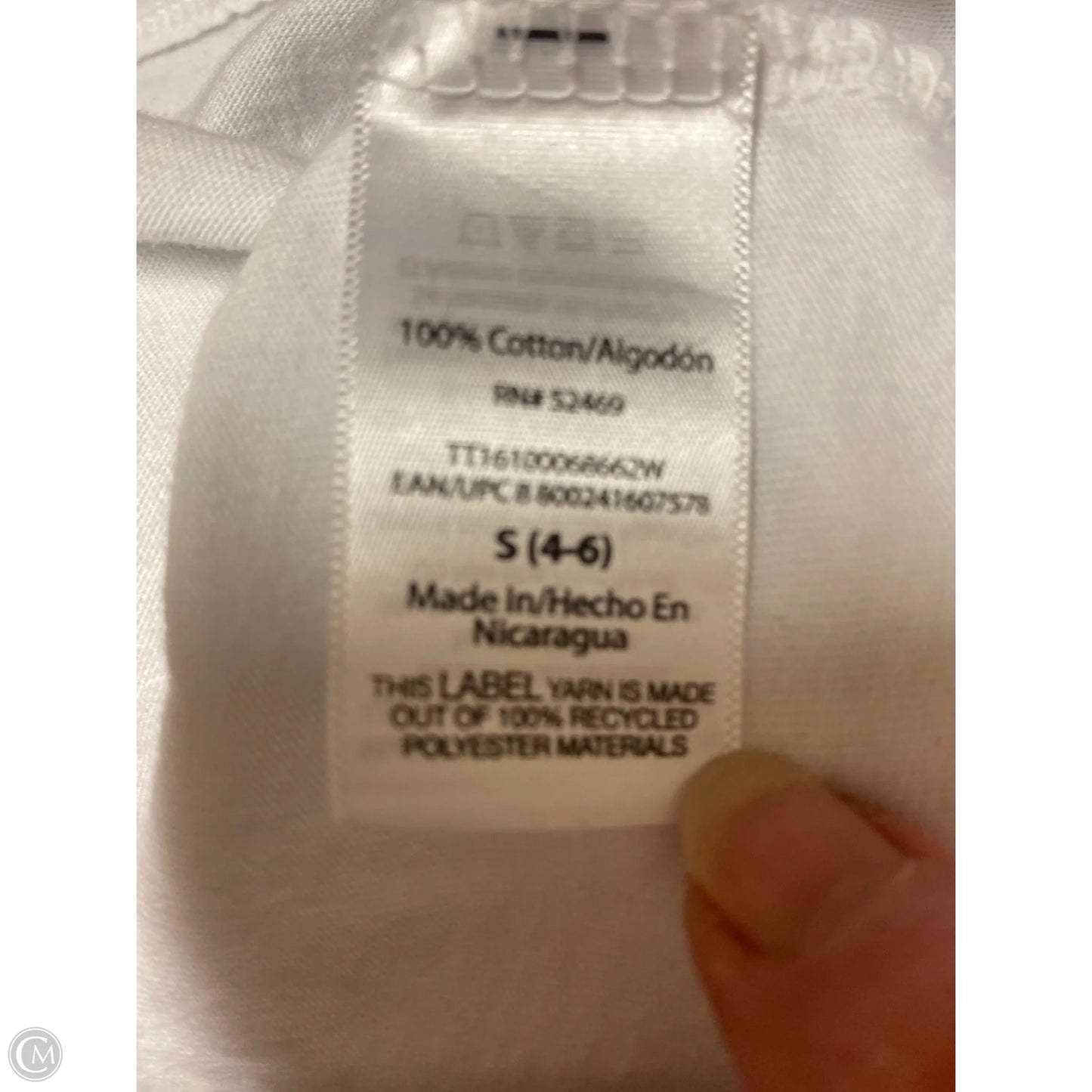 Top Short Sleeve By Time And Tru In White, Size: S