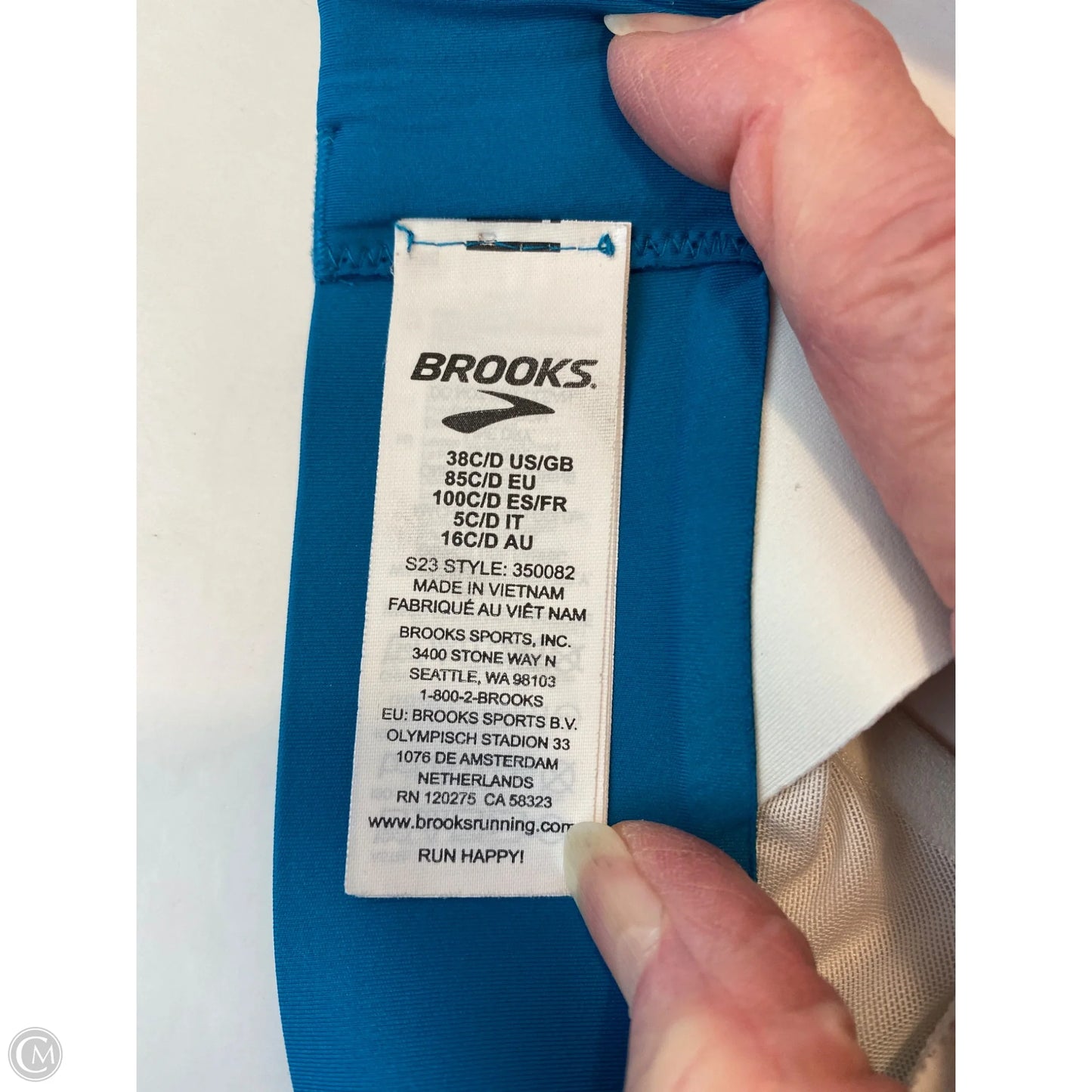 Athletic Bra By Brooks In Teal, Size: 38c