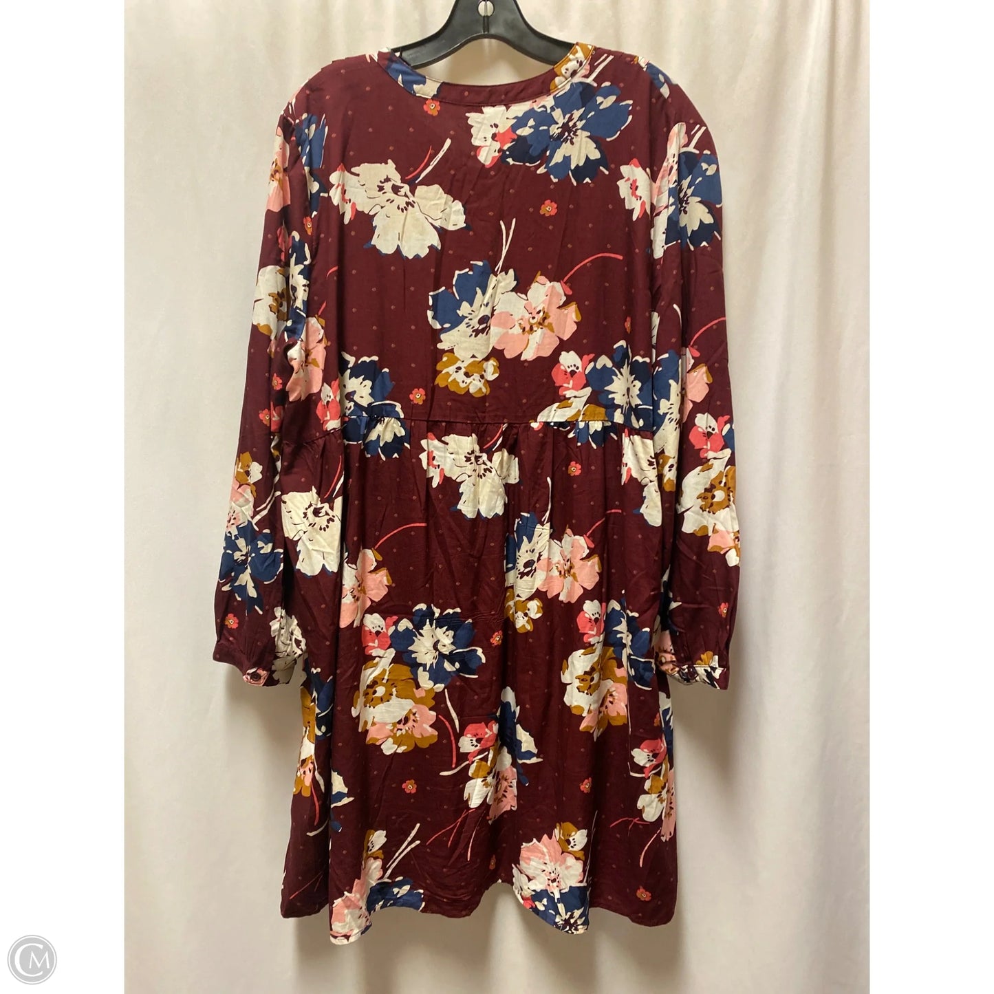 Dress Casual Midi By Old Navy In Maroon, Size: Xl