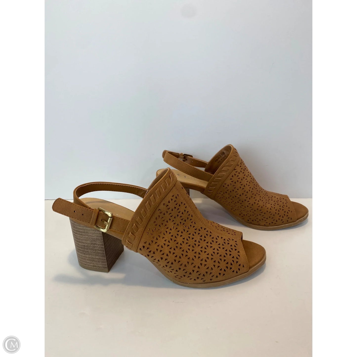 Sandals Heels Block By Cl By Chinese Laundry In Brown, Size: 7.5