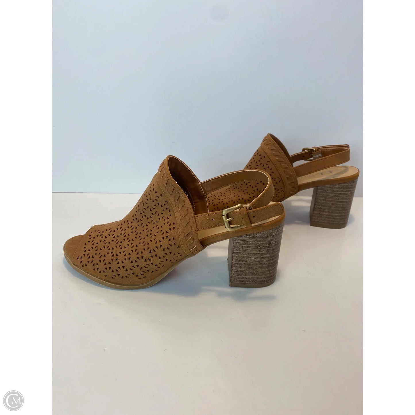 Sandals Heels Block By Cl By Chinese Laundry In Brown, Size: 7.5