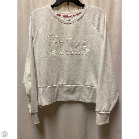 Sweatshirt Crewneck By Clothes Mentor In White, Size: L