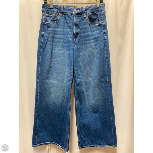 Jeans Flared By American Eagle In Blue Denim, Size: 8