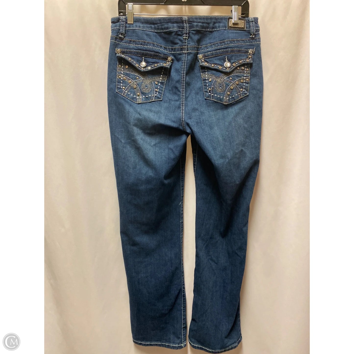 Jeans Straight By Earl Jean In Blue Denim, Size: 12