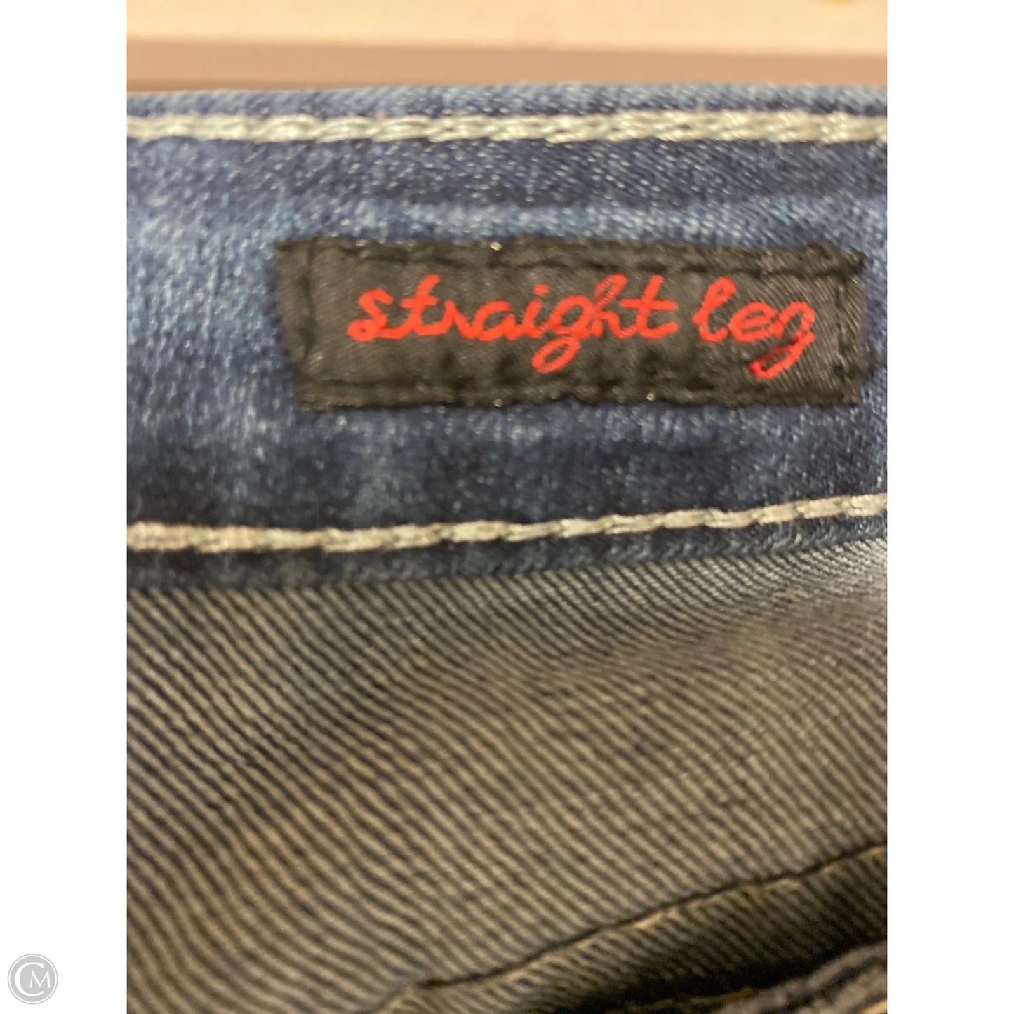 Jeans Straight By Earl Jean In Blue Denim, Size: 12
