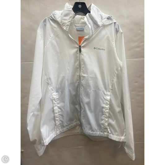 Jacket Windbreaker By Columbia In White, Size: Xl