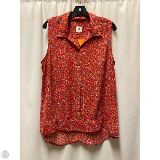 Top Sleeveless By Cabi In Red, Size: L