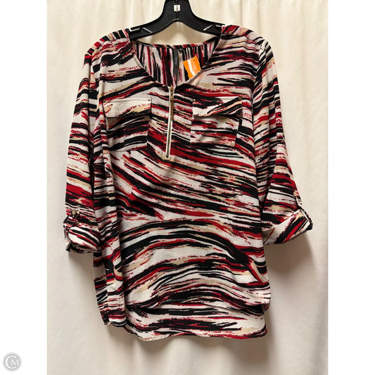 Top 3/4 Sleeve By Clothes Mentor In Red, Size: Xl