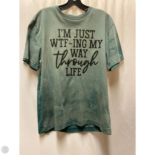 Top Short Sleeve By George In Green, Size: M