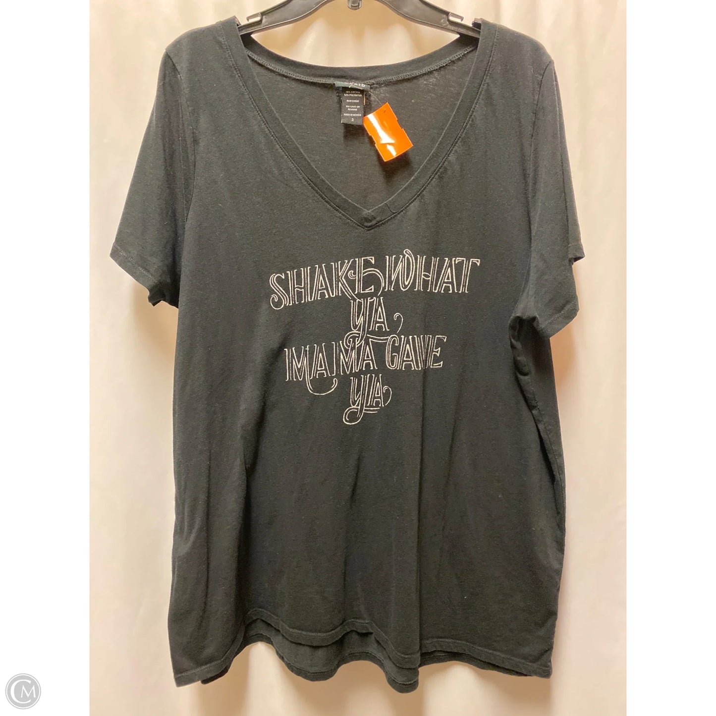 Top Short Sleeve By Torrid In Black, Size: 2x