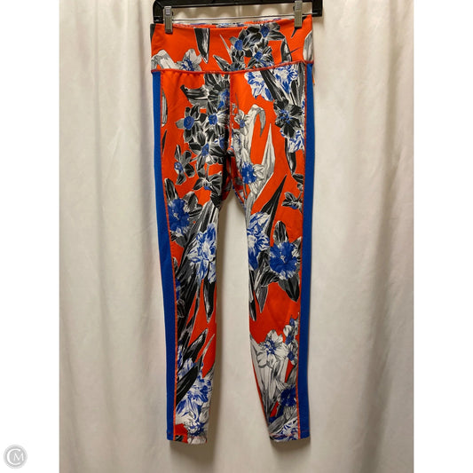 Athletic Leggings By Nike In Blue & Red, Size: M