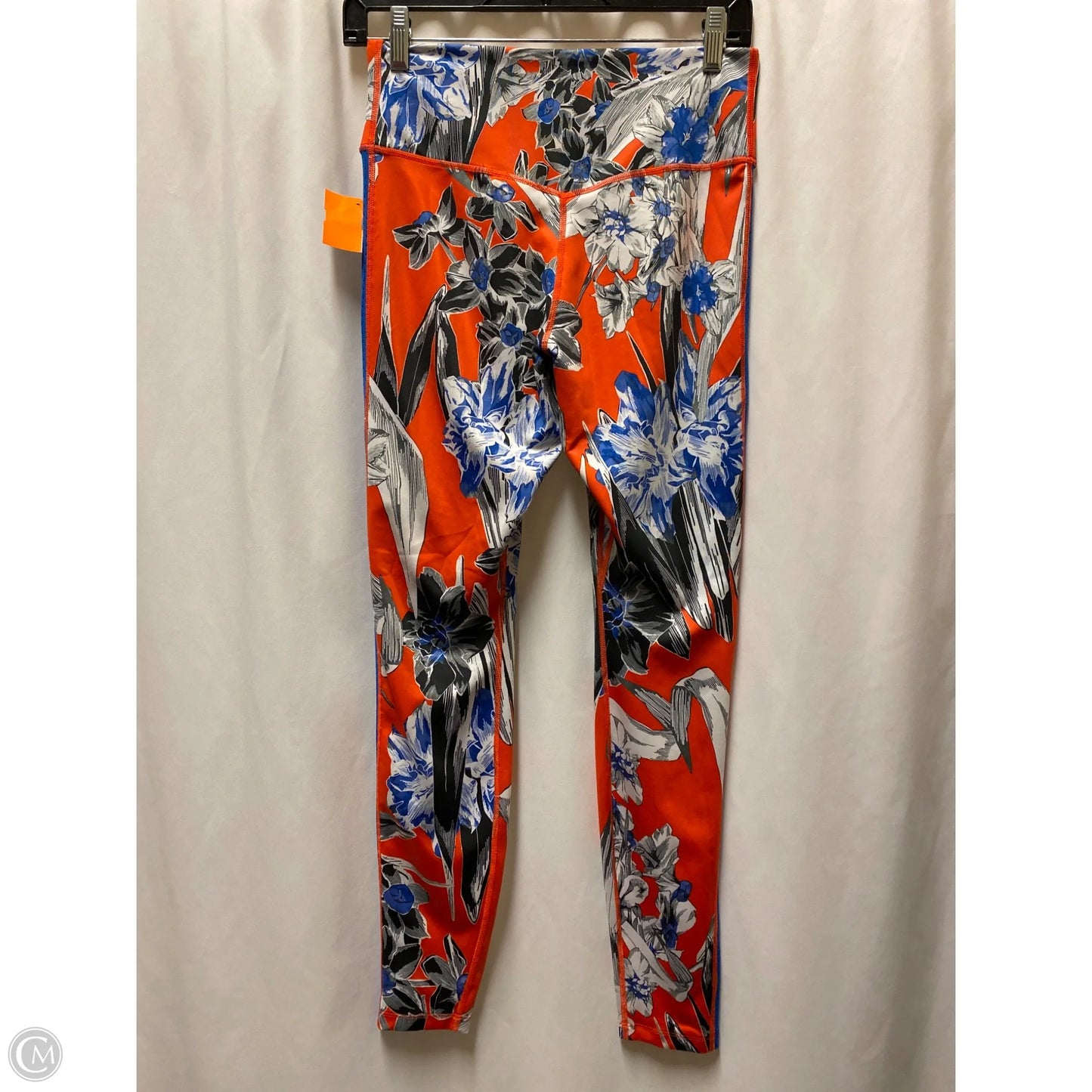 Athletic Leggings By Nike In Blue & Red, Size: M
