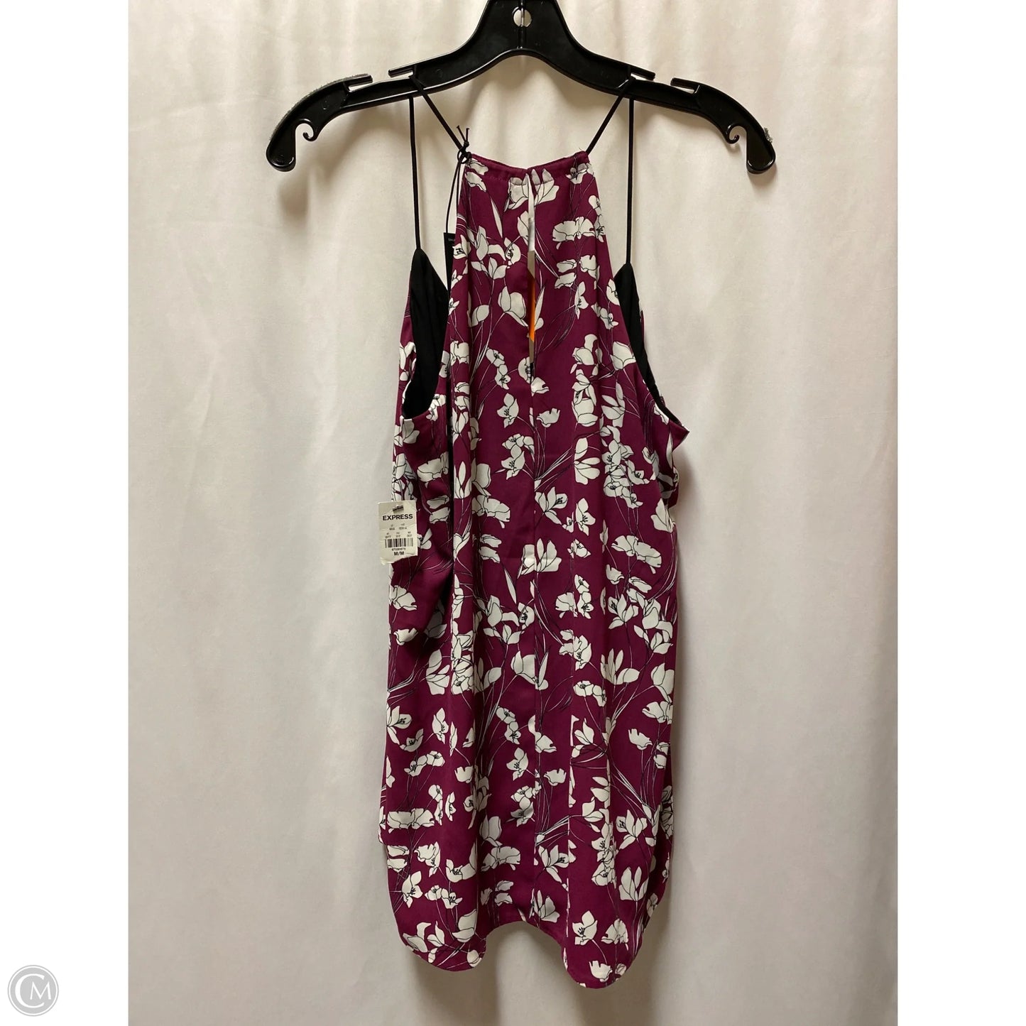 Top Sleeveless By Express In Maroon, Size: M