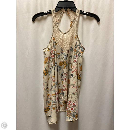 Top Sleeveless By Clothes Mentor In Cream, Size: S