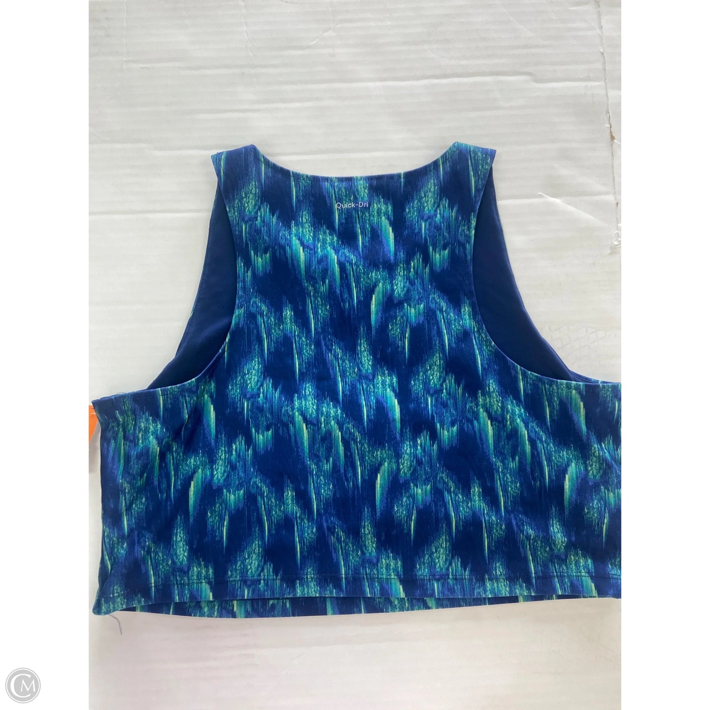 Athletic Bra By Xersion In Blue & Green, Size: 3x